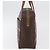 Céline Borsa CELINE Macadam Canvas PVC Pelle Marrone Oro Autentica 178762 D'oro - vista 3