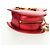 Borsa a Spalla SAINT LAURENT Love Heart Chain in Pelle Rossa e Oro Auth 179049V Rosso D'oro - vista 4