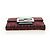 FENDI Zucchino Canvas Bifold Wallet Rot Silber Auth 167310A - Ansicht 6