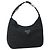 Borsa a mano Pouch PRADA Nylon Nero Argento Auth 178743
