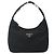 Borsa a mano Pouch PRADA Nylon Nero Argento Auth 178743 - vista 13