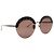 Alaïa Gafas de sol Alaia Brown / Ruthenium Rimless Round Sunglasses Castaño - vista 7
