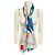 Sciarpa in seta Hermès Le Premier Chant Wow Multi Rosso / Bianco / Blu Multicolore - vista 5