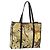 Borsa Tote Salvatore Ferragamo in nylon marrone e oro Auth 179217A D'oro