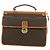 Céline Borsa CELINE Macadam Canvas PVC Pelle 2way Marrone Oro Auth am11580V D'oro - vista 13