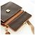 Céline Borsa CELINE Macadam Canvas PVC Pelle 2way Marrone Oro Auth am11580V D'oro - vista 22