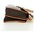 Céline Borsa CELINE Macadam Canvas PVC Pelle 2way Marrone Oro Auth am11580V D'oro - vista 4