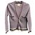 Sandro Lilafarbene Strickjacke mit Streifen Pink
