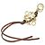 Bolsa Anagram Charm LOEWE Marrom Dourado