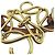 Bolsa Anagram Charm LOEWE Marrom Dourado - vista 8