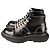 Stivaletti con lacci Alexander McQueen Tread Slick in pelle nera da donna EU 38.5 Nero - vista 10