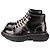 Stivaletti con lacci Alexander McQueen Tread Slick in pelle nera da donna EU 38.5 Nero - vista 6