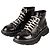 Stivaletti con lacci Alexander McQueen Tread Slick in pelle nera da donna EU 38.5 Nero - vista 7