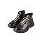 Stivaletti con lacci Alexander McQueen Tread Slick in pelle nera da donna EU 38.5 Nero - vista 9