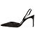 Décolleté slingback Jackie Crystal in pelle nera da donna Rene Caovilla EU 39 Nero - vista 3