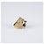 Anello Gucci Lion Head Oro Invecchiato Ottone Cristallo Verde Uomo US 8.5 - vista 4