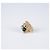 Anello Gucci Lion Head Oro Invecchiato Ottone Cristallo Verde Uomo US 8.5 - vista 7