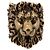 Anello Gucci Lion Head in ottone dorato invecchiato da donna IT 15 US 7.5 D'oro