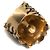 Anello Gucci Lion Head in ottone dorato invecchiato da donna IT 15 US 7.5 D'oro - vista 9