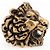 Anello Gucci Lion Head con Cristallo in Ottone Oro Invecchiato Nero Uomo US 6.5 D'oro - vista 7