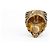 Anello Gucci Lion Head con Cristallo in Ottone Oro Invecchiato Nero Donna US 6.5 D'oro - vista 10