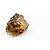 Anello Gucci Lion Head con Cristallo in Ottone Oro Invecchiato Nero Donna US 6.5 D'oro - vista 8
