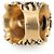 Anello Gucci Lion Head Oro Invecchiato Ottone Uomo US 9.5 IT 19 D'oro - vista 7