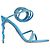 Sandali Rene Caovilla Cleo 105 Crystal Satin Aquamarine Blue Donna EU 40