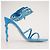 Sandali Rene Caovilla Cleo 105 Crystal Satin Aquamarine Blue Donna EU 40 - vista 3