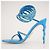 Sandali Rene Caovilla Cleo 105 Crystal Satin Aquamarine Blue Donna EU 40 - vista 4