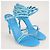 Sandali Rene Caovilla Cleo 105 Crystal Satin Aquamarine Blue Donna EU 40 - vista 7