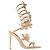 Sandali Margot Butterfly in Cristallo e Satin Oro Rene Caovilla Donna EU 39.5 D'oro - vista 3