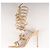 Sandali Margot Butterfly in Cristallo e Satin Oro Rene Caovilla Donna EU 39.5 D'oro - vista 4