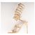 Sandali Margot Butterfly in Cristallo e Satin Oro Rene Caovilla Donna EU 39.5 D'oro - vista 5