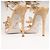 Sandali Margot Butterfly in Cristallo e Satin Oro Rene Caovilla Donna EU 39.5 D'oro - vista 7