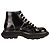 Alexander McQueen Tread Slick Schnürstiefel aus Leder Schwarz Weiß Damen EU 36.5