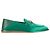 Mocassini Gucci Brixton Crystal Horsebit in raso di seta verde da donna EU 36.5