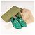 Mocassini Gucci Brixton Crystal Horsebit in raso di seta verde da donna EU 36.5 - vista 2