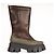 Botas de cuero con forro de shearling Monolith Prada Bruciato Brown Mujer EU 37 Castaño Verde oliva - vista 3