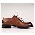 Scarpe Oxford in pelle patinata Prada Bruciato Brown Donna EU 37 - vista 3