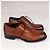 Scarpe Oxford in pelle patinata Prada Bruciato Brown Donna EU 37 - vista 6