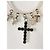 Orecchini a cerchio Dolce & Gabbana con croci e cristalli Nero Silver hardware - vista 3