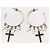 Orecchini a cerchio Dolce & Gabbana con croci e cristalli Nero Silver hardware - vista 8