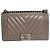 Chanel Boy Tasche aus Leder mit mittlerem Chevron-Steppmuster grau 2014