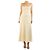 Autre Marque Geripptes Midi-Kleid Carlotta Elfenbein - Größe UK 12 Roh