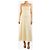 Autre Marque Geripptes Midi-Kleid Carlotta Elfenbein - Größe UK 12 Roh - Ansicht 3