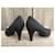 Escarpins Yves Saint Laurent en satin noir avec bijou  - vue 4