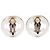 Orecchini a clip rotondi Chanel Silver CC in ottone con chiusura a vite Argento - vista 2