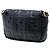 Borsa a tracolla Fendi Black Mini Zucca in pelle goffrata Baguette Nero - vista 2