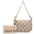 Louis Vuitton Mini Pochette Accessoires Damier Azur bianco - vista 9